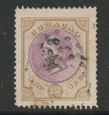 Netherlands Curacao,  1873, 2 1/2 gulden, used