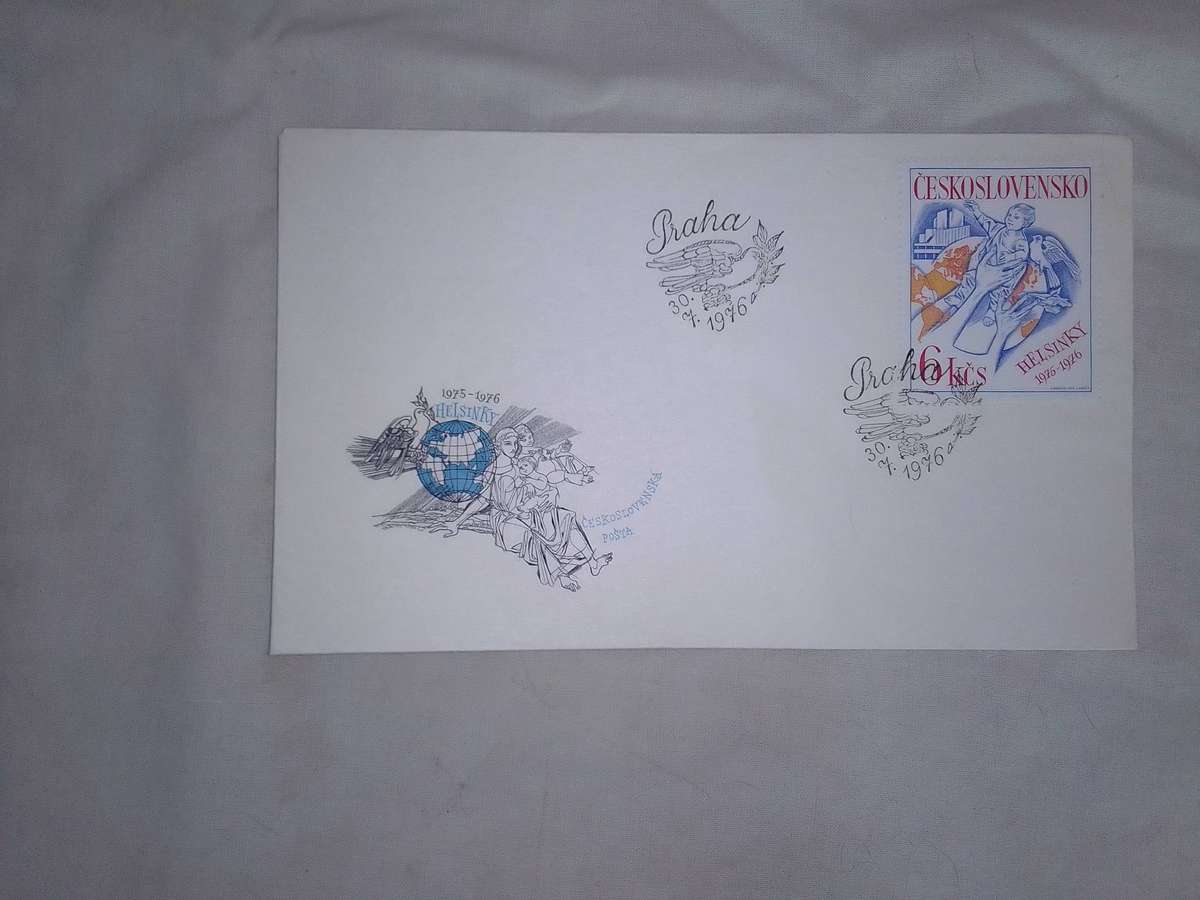 Czechoslovakia 1976 "Helsinki"1975 - 1976 FIRST DAY COVER