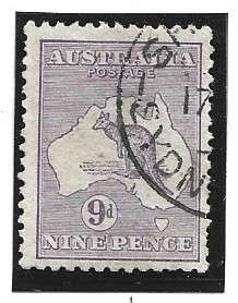 Australia, 1913, 9d, kangaroo, used