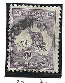 Australia, 1915, 9d, kangaroo, W5, used