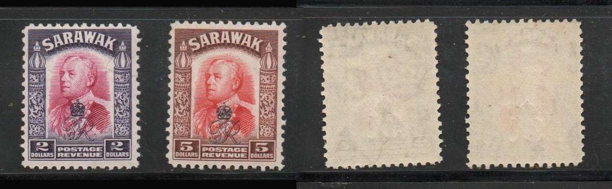 Sarawak, 1947, 2 Dollars, 5 Dollars, MNH **