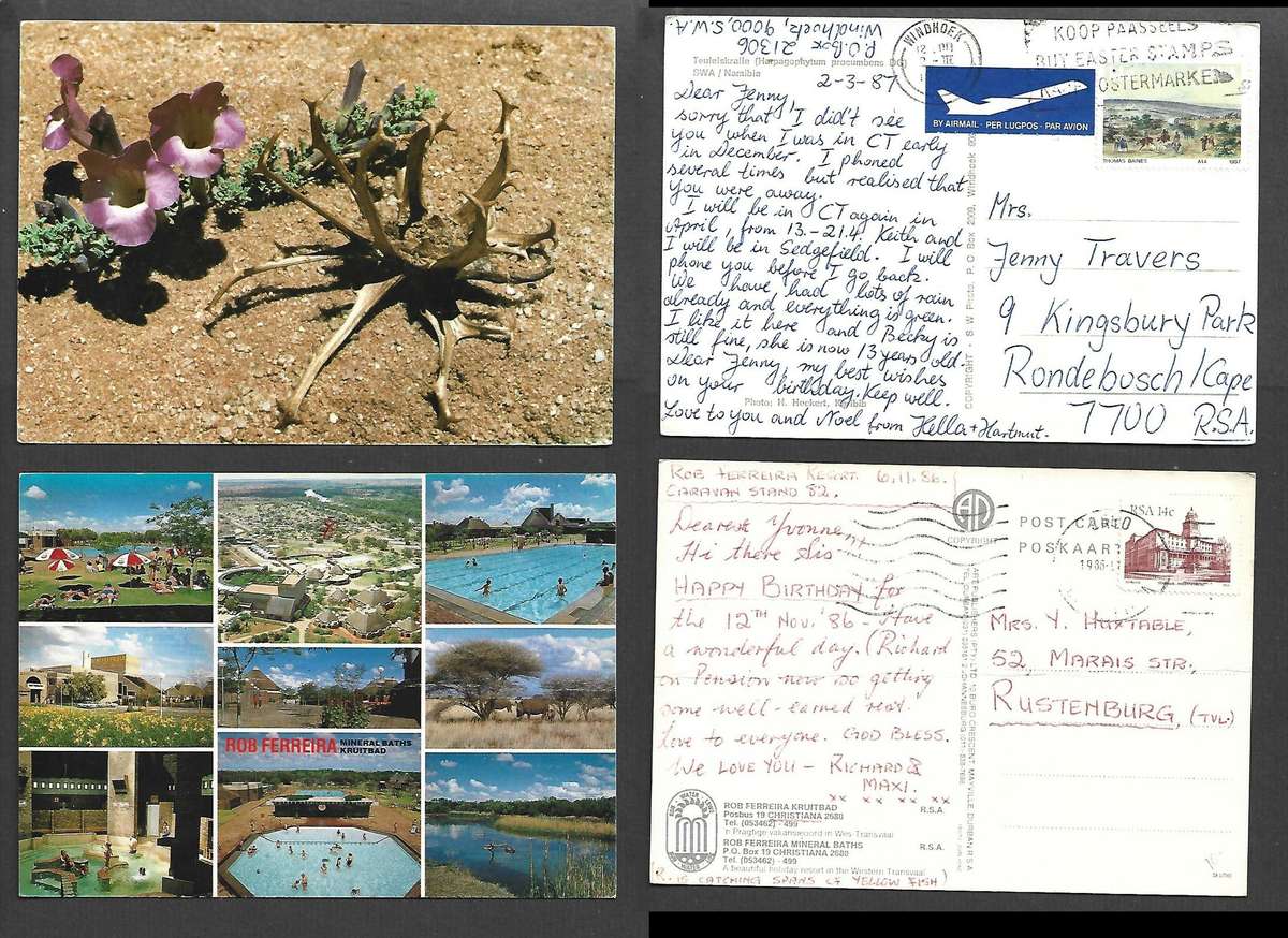 South Africa Ferreria Mineral Baths, South West Africa, Tuefelskralle, used