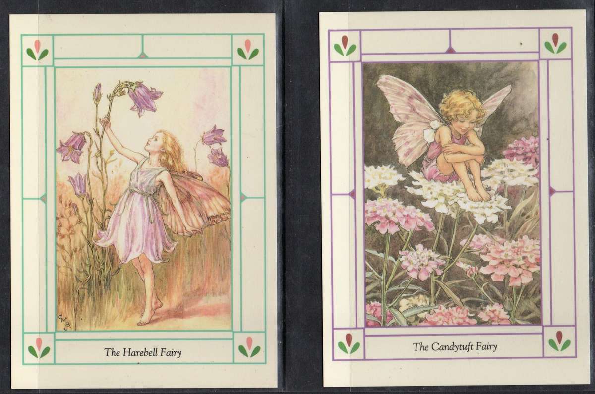 The Harebell Fairy, The Candytuft Fairy, modern postcards