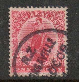 New Zealand,1908, 1d, redrawn, used,
