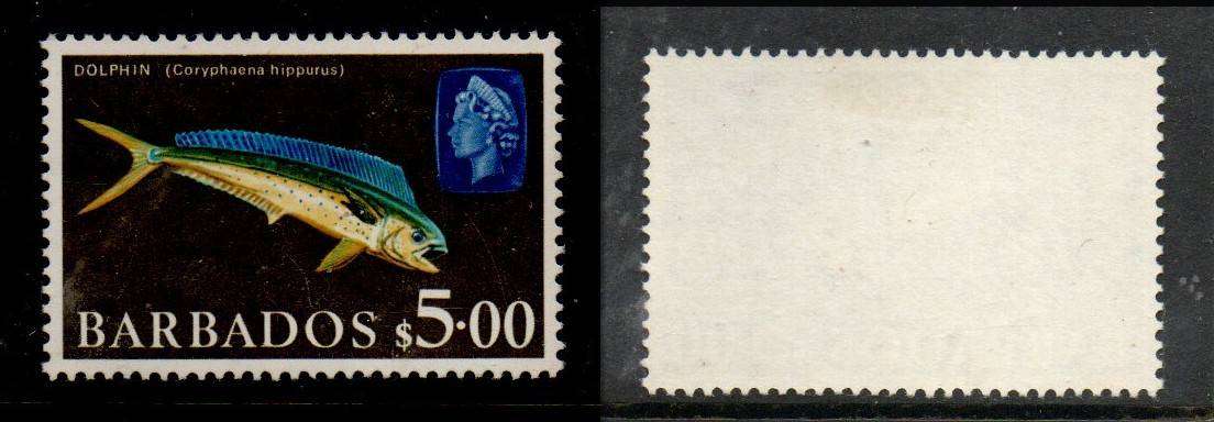 Barbados, EIIR, 1966, $5.00, MH * very lightly