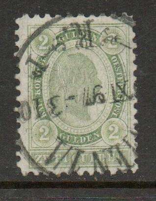 Austria, 1896, 2 Gulden  green, used