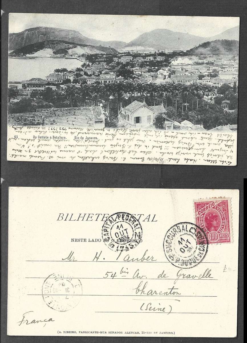 Brazil, Panorama Rio de Janeiro, SUCCURSAL 11 OUT 04, CAPITAL FEDERAL 11 OUT 1904 > France