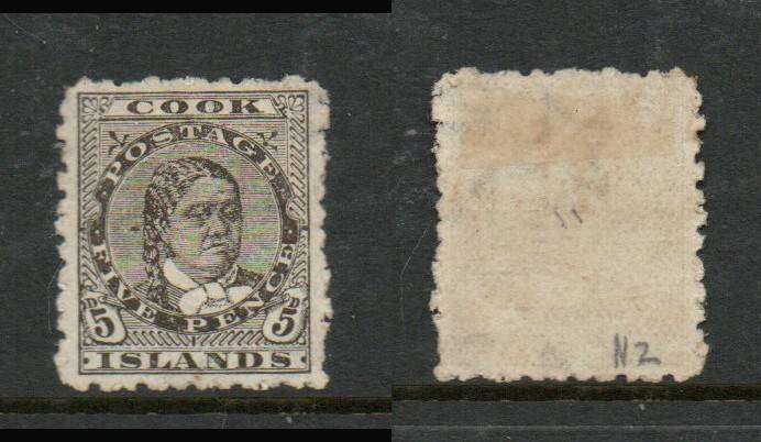 Cook Islands, 1902, 5d olive-black, MH *
