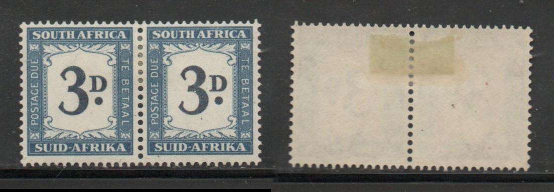 South Africa 1950, 3D, postage due (SUID-AFRIKA), pair MH *