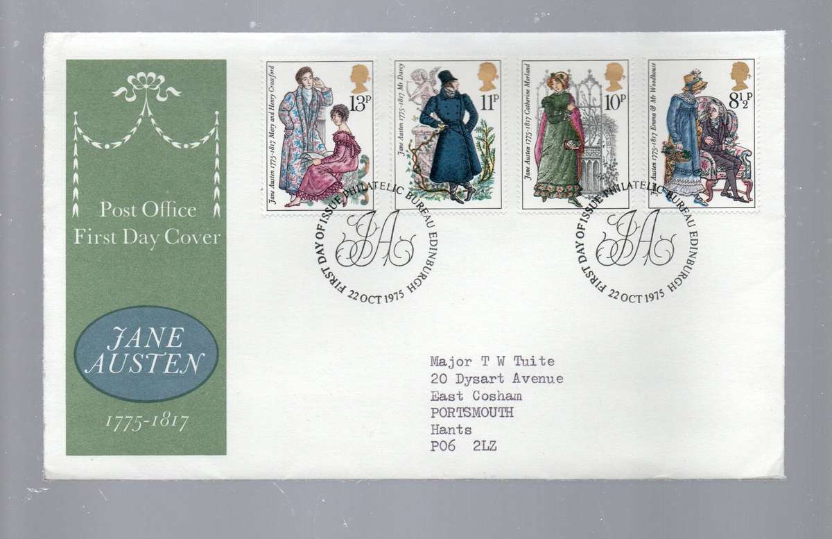 Great Britain, 1975,  Jane Austen, First Day Cover