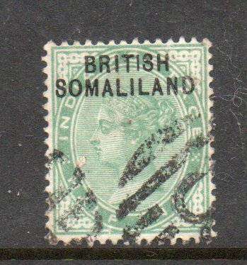 Somaliland Protectorate, VRI, 1903, British Somaliland opt on India, 1/2 anna, good used