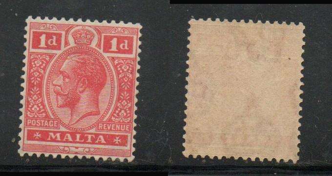 Malta, 1922, 1d, scarlet, MH *