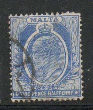 Malta, 1911, 1/2d, blue, used