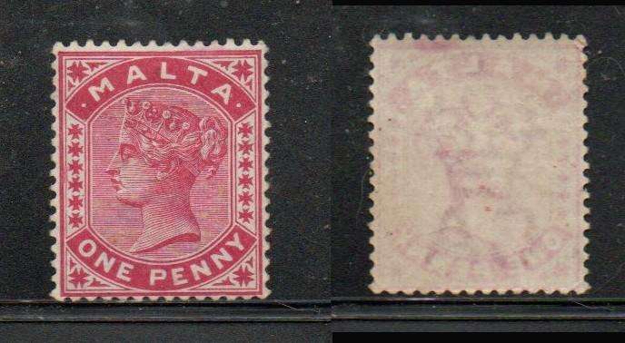 Malta, 1885, VRI. 1d, carmine, MH*, fine & fresh