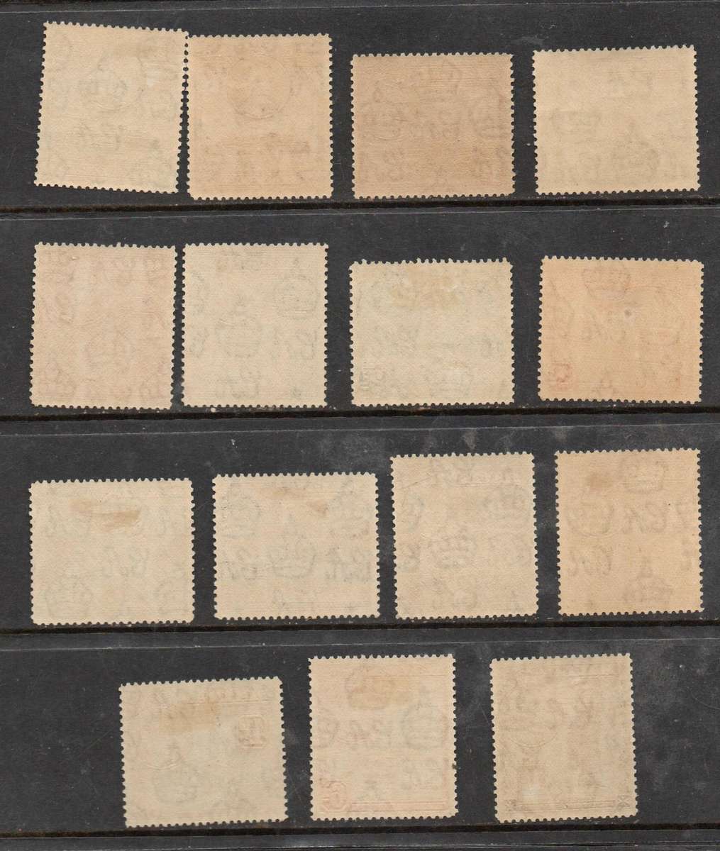 Malta, 1938, values, colour changes  between1/2d > 1/- MH *