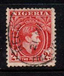 Nigeria, GVIR, 1944, 2d rose-red, perf 12, c.d.s used