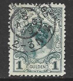 Netherlands, 1898, Coronation, 1 Gulden, Type 1, good used 3 AUG 99 c.d.s.