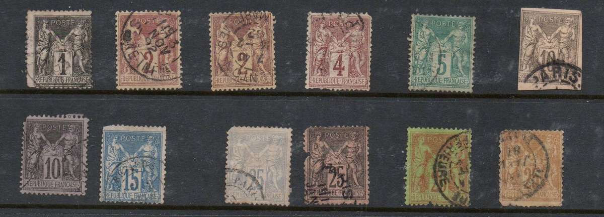 France, small range of low values used
