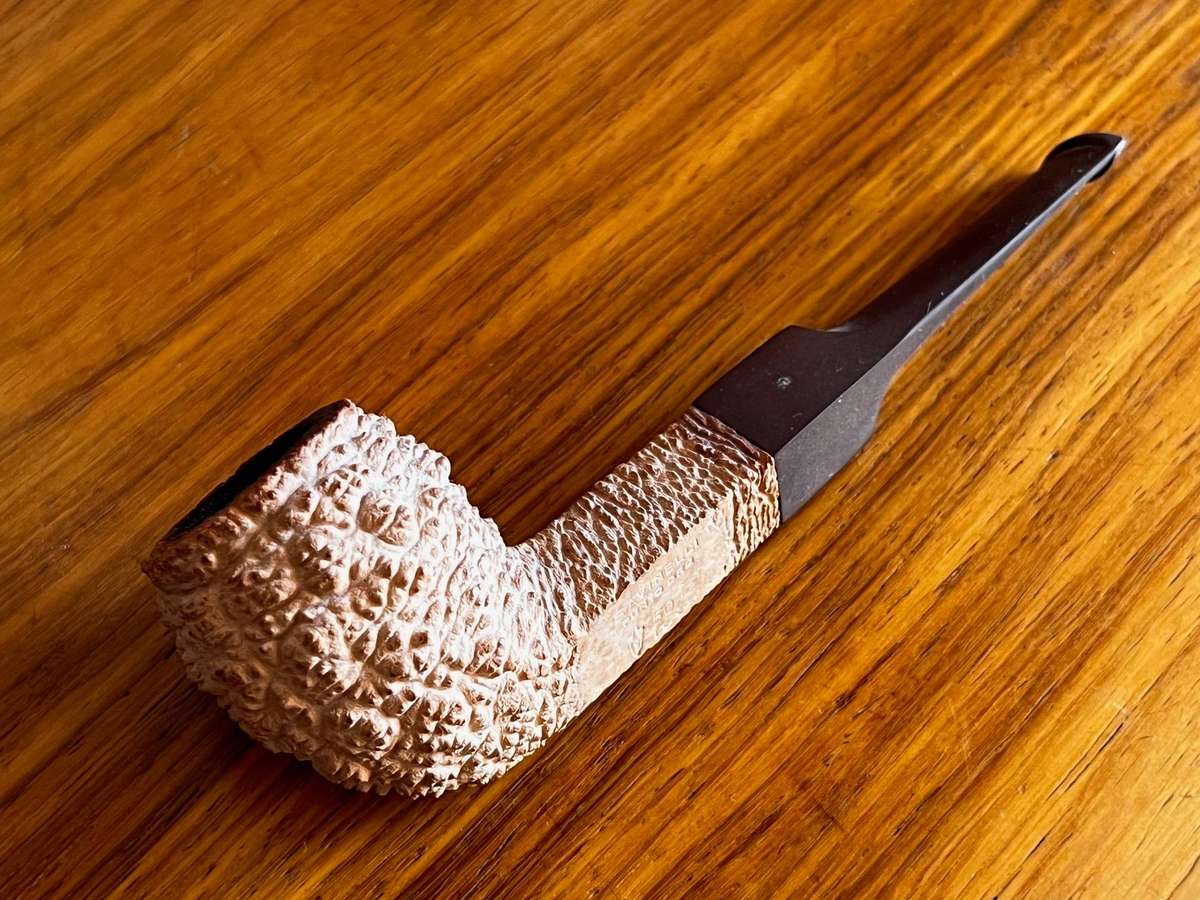 Vintage Smoking Pipe Collection  Set of 4 with Wooden Display Stand
