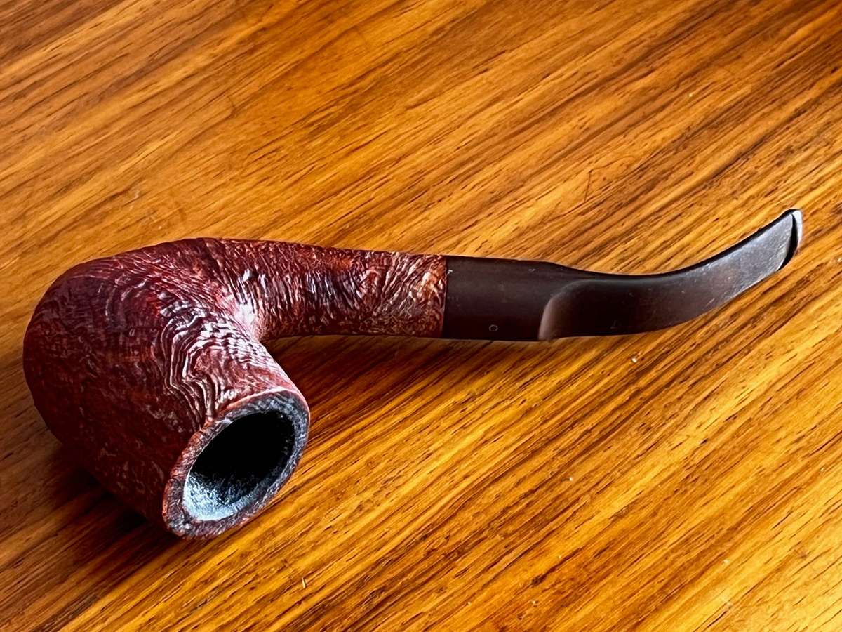 Vintage Smoking Pipe Collection  Set of 4 with Wooden Display Stand