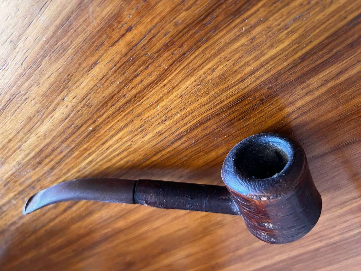Vintage Smoking Pipe Collection  Set of 4 with Wooden Display Stand