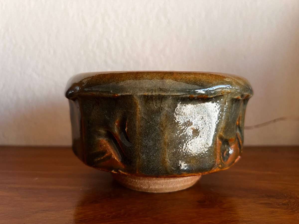 ANDREW WALFORD Pottery: Cut Sided Celadon Dish