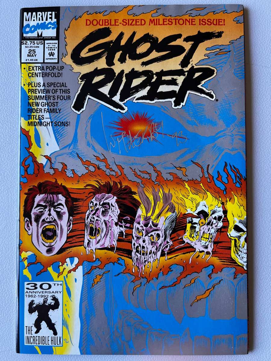 Ghost Rider 25 - Signed by Mike Witherby (Marvel Comics 1992)
