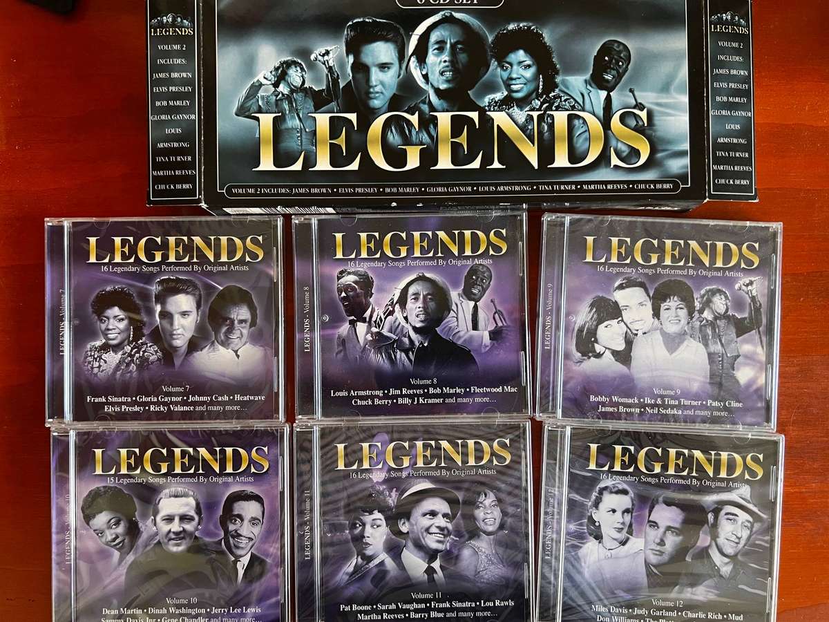 LEGENDS 6 disc CD SET VOLUME 2 James Brown, Bob Marley and more...