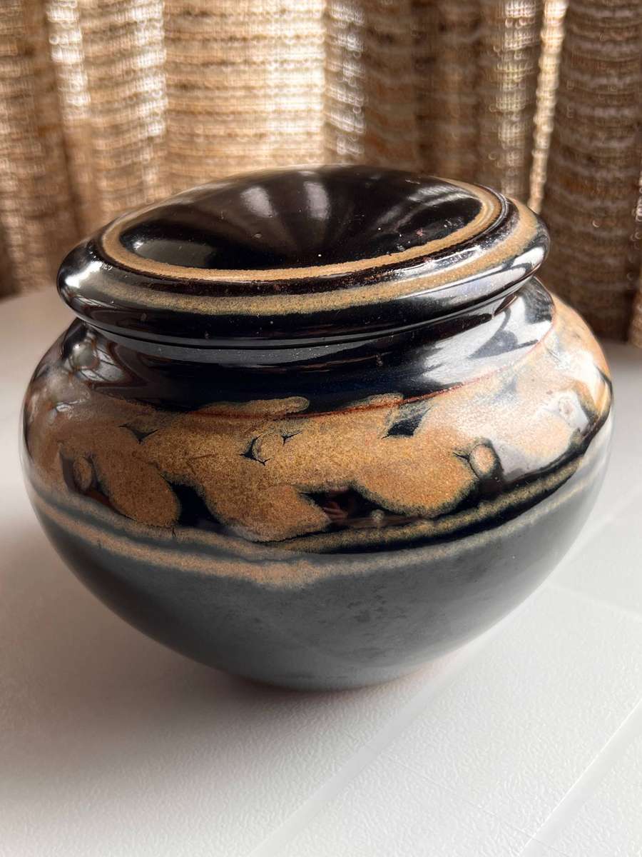 Hand-Thrown Studio Stoneware Lidded Jar - Nicole Palmer