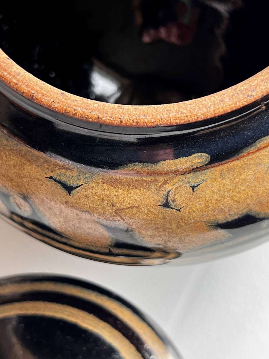 Hand-Thrown Studio Stoneware Lidded Jar - Nicole Palmer