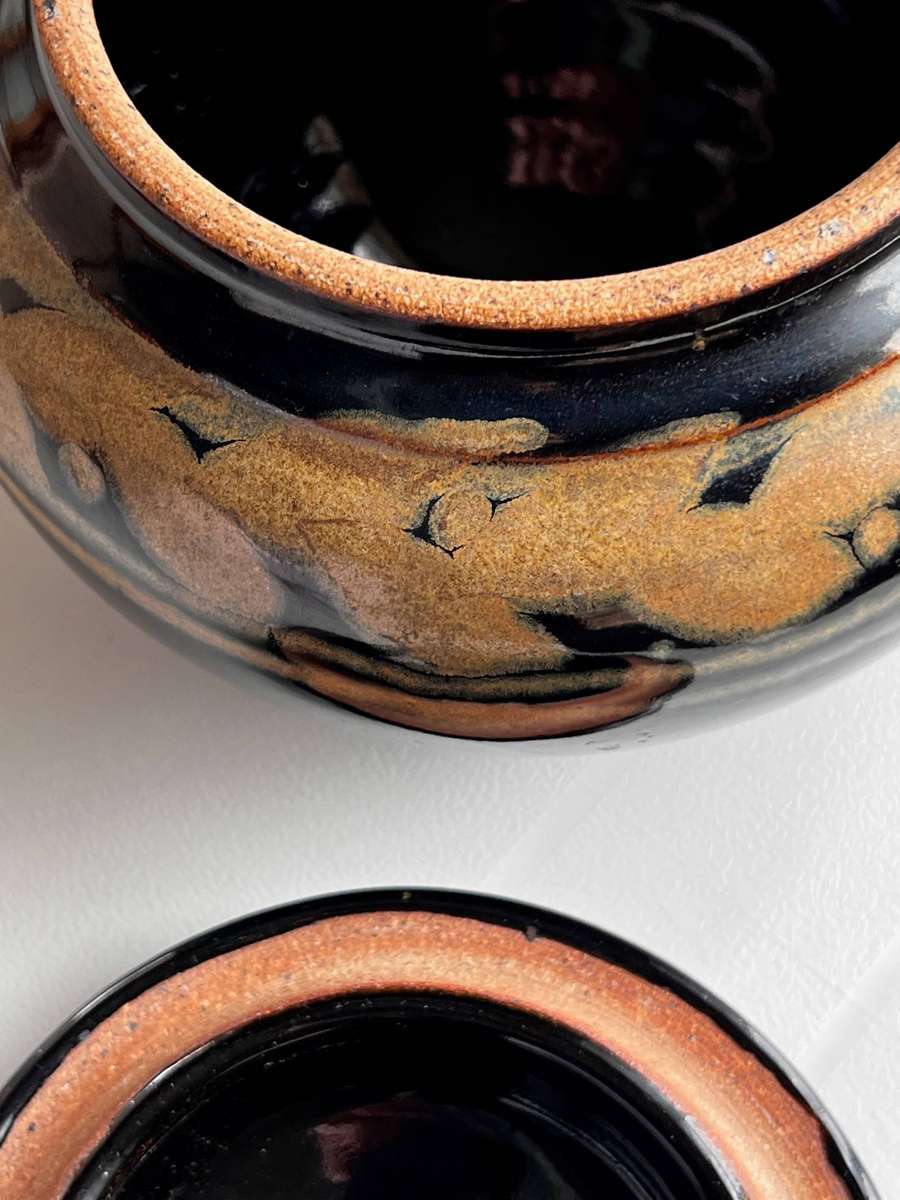 Hand-Thrown Studio Stoneware Lidded Jar - Nicole Palmer