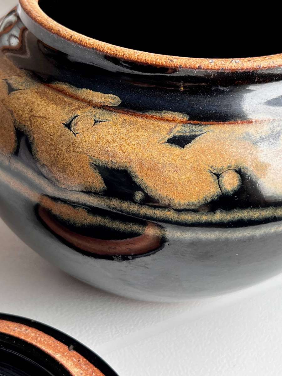 Hand-Thrown Studio Stoneware Lidded Jar - Nicole Palmer