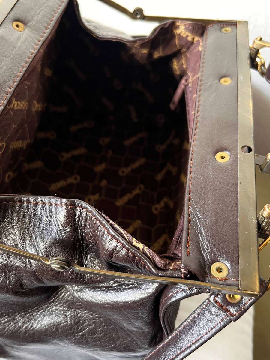 Vintage-Style Leather Doctors Bag Handbag
