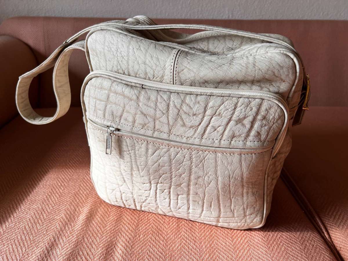 Genuine Buffalo Leather Multi-Compartment Shoulder Bag / Travel Satchel