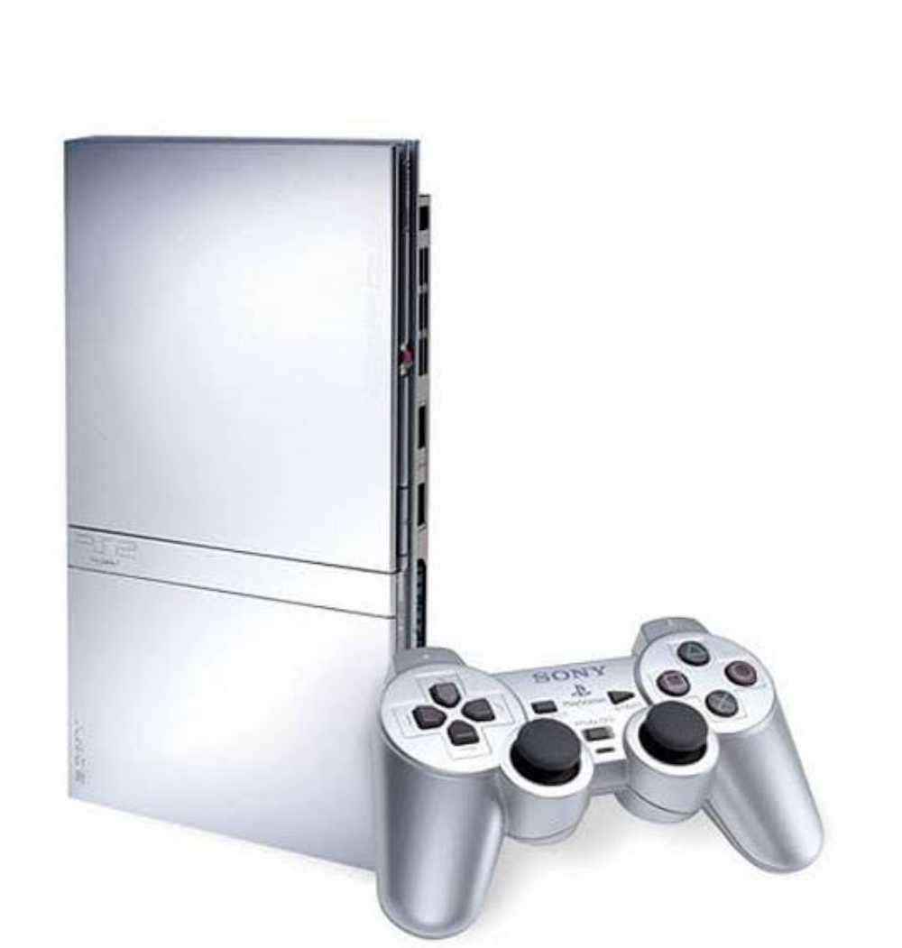 PS2 Slim Console + FreeMcBoot - Silver