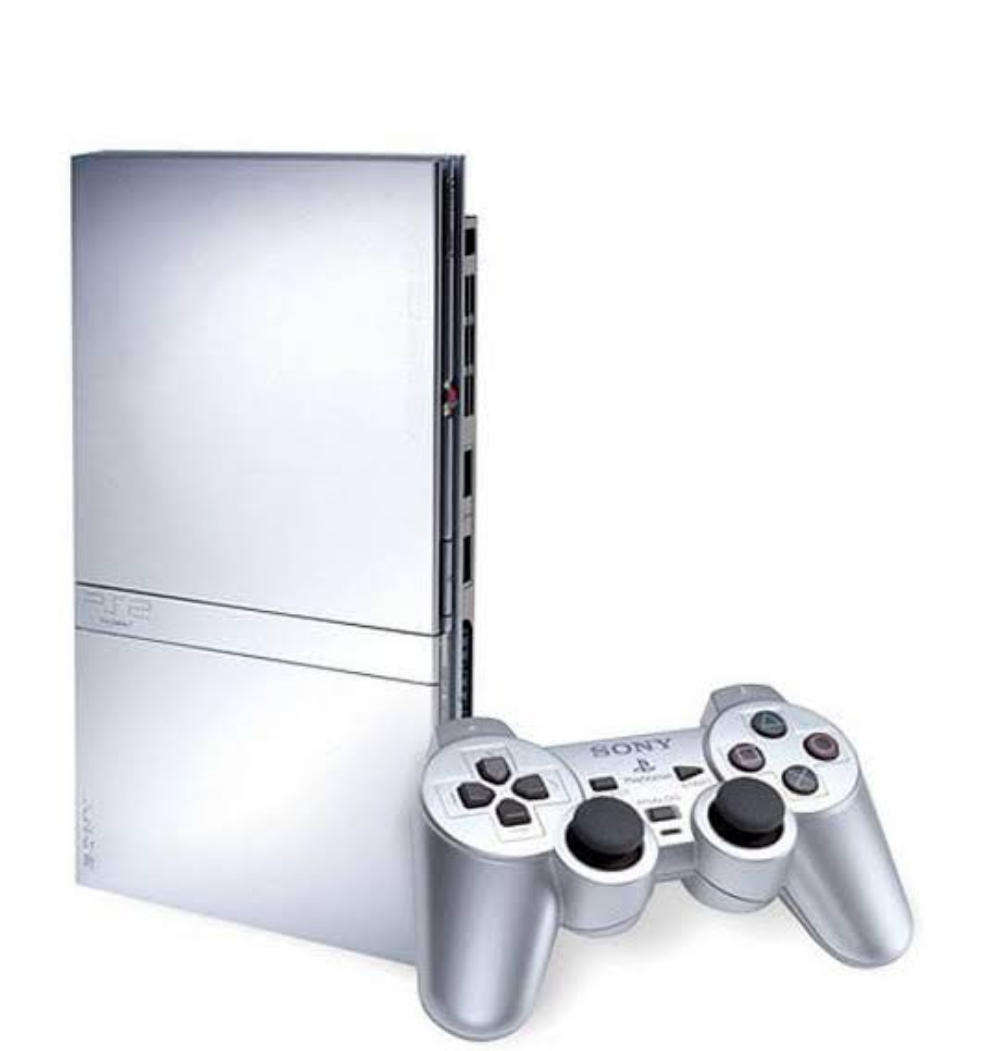 Sony PS2 Slim Silver + HDMI Adapter