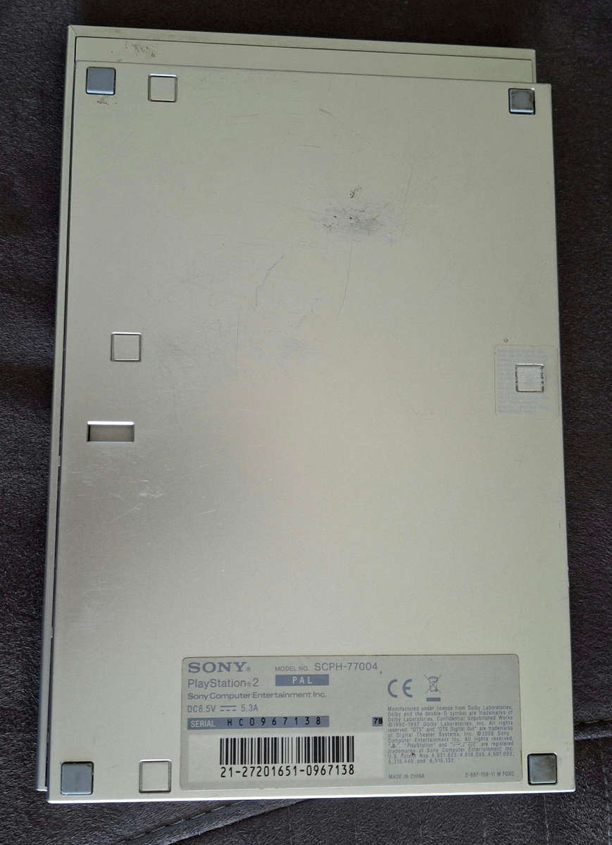 Sony PS2 Slim Silver + HDMI Adapter