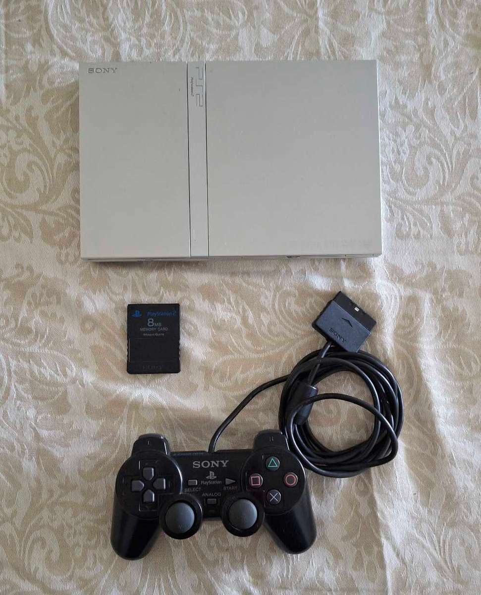PS2 Slim Console + FreeMcBoot - Silver