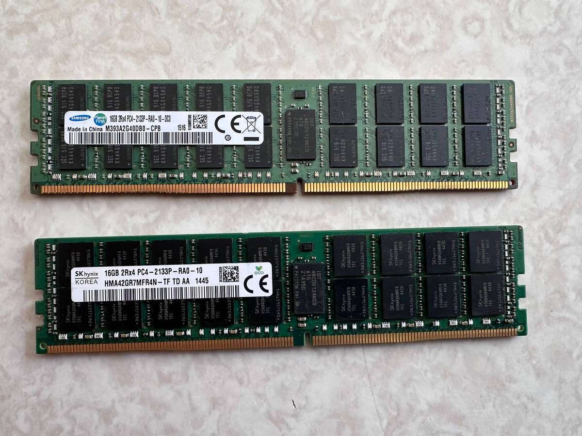 Samsung/SK Hynix 16GB 2Rx4 PC4-2133P-RA0-10 DDR4 Server RAM