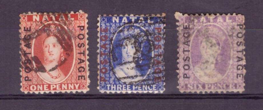 Natal , South AFRICA. SACC # 65-66-67. Used. Look Scan Mixed condition.