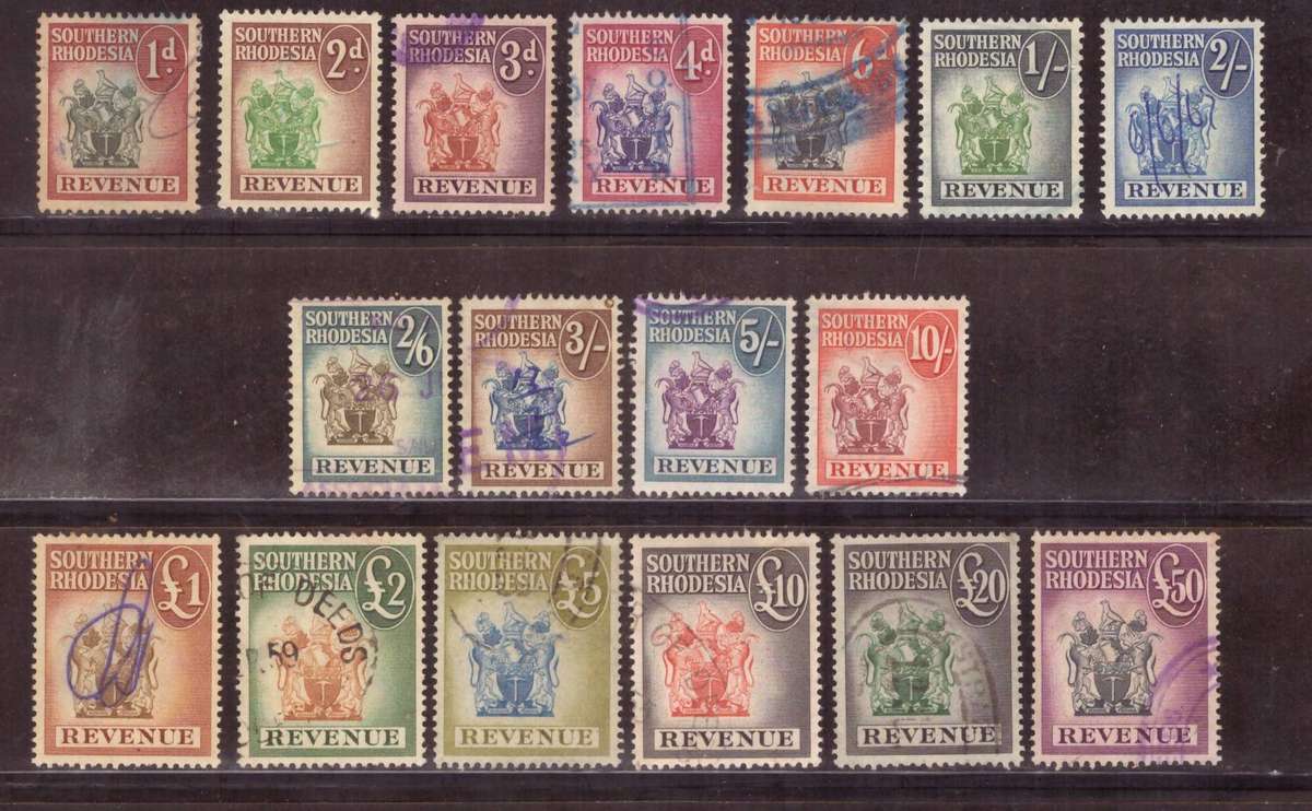 Southern Rhodesia 1960 Revenue. SET. Used.