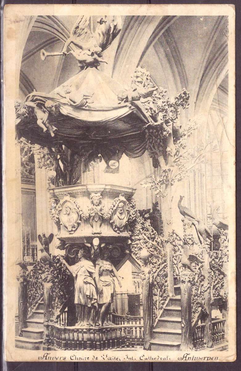 Post Cart from IWW {Belgium} . ARMY POST OFFICE and CENSOR