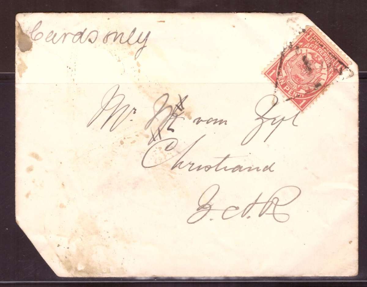 Transvaal cover .Cancel #1 send too Helvetia ZAR.