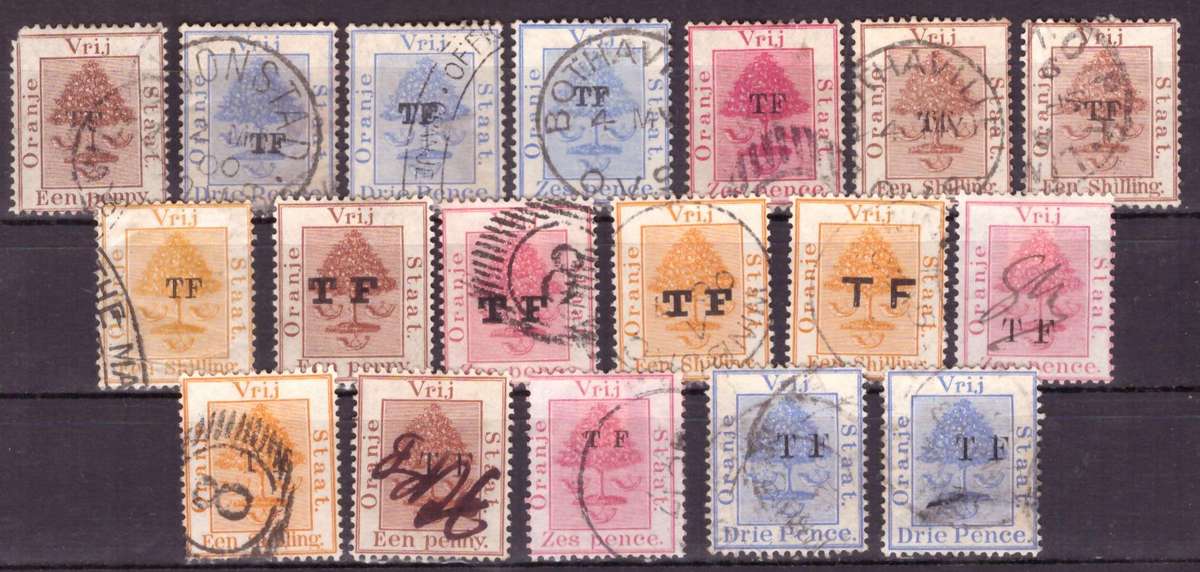 Orange Free State. TELEGRAPHS 1900,  Revenue stamps. Mixt condition.