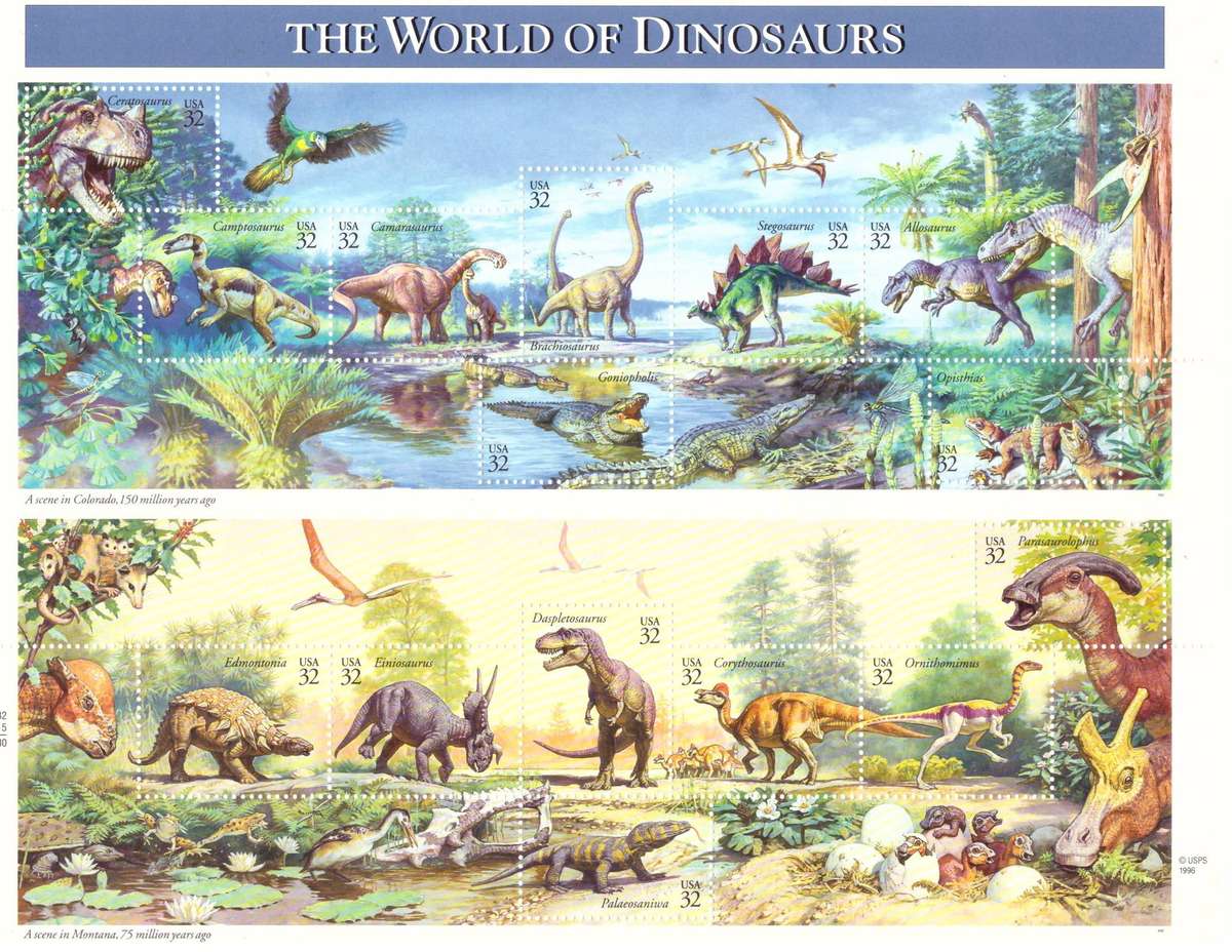 USA 1997 Scott #3136 Dinosaurs. MNH.