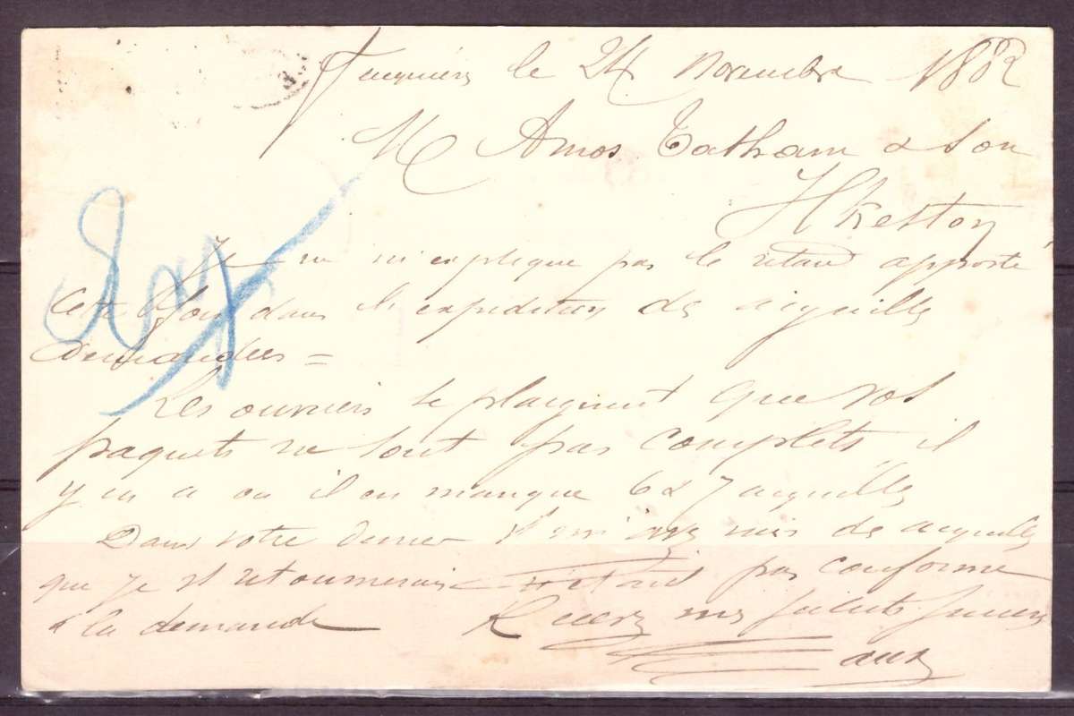 Post Cart 1882? from France to  England