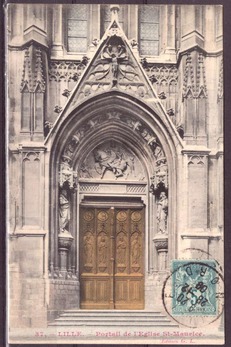 Post Cart 1908 from France to  Swizerland