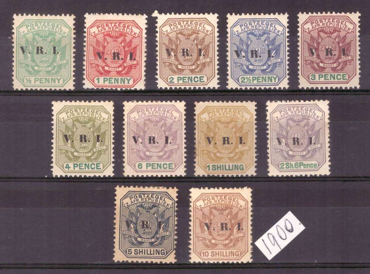 Transvaal. 1900 SACC #232-242. only 5/ hinge.