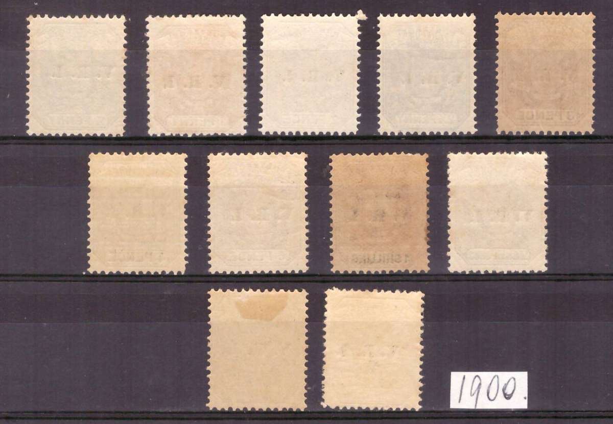 Transvaal. 1900 SACC #232-242. only 5/ hinge.