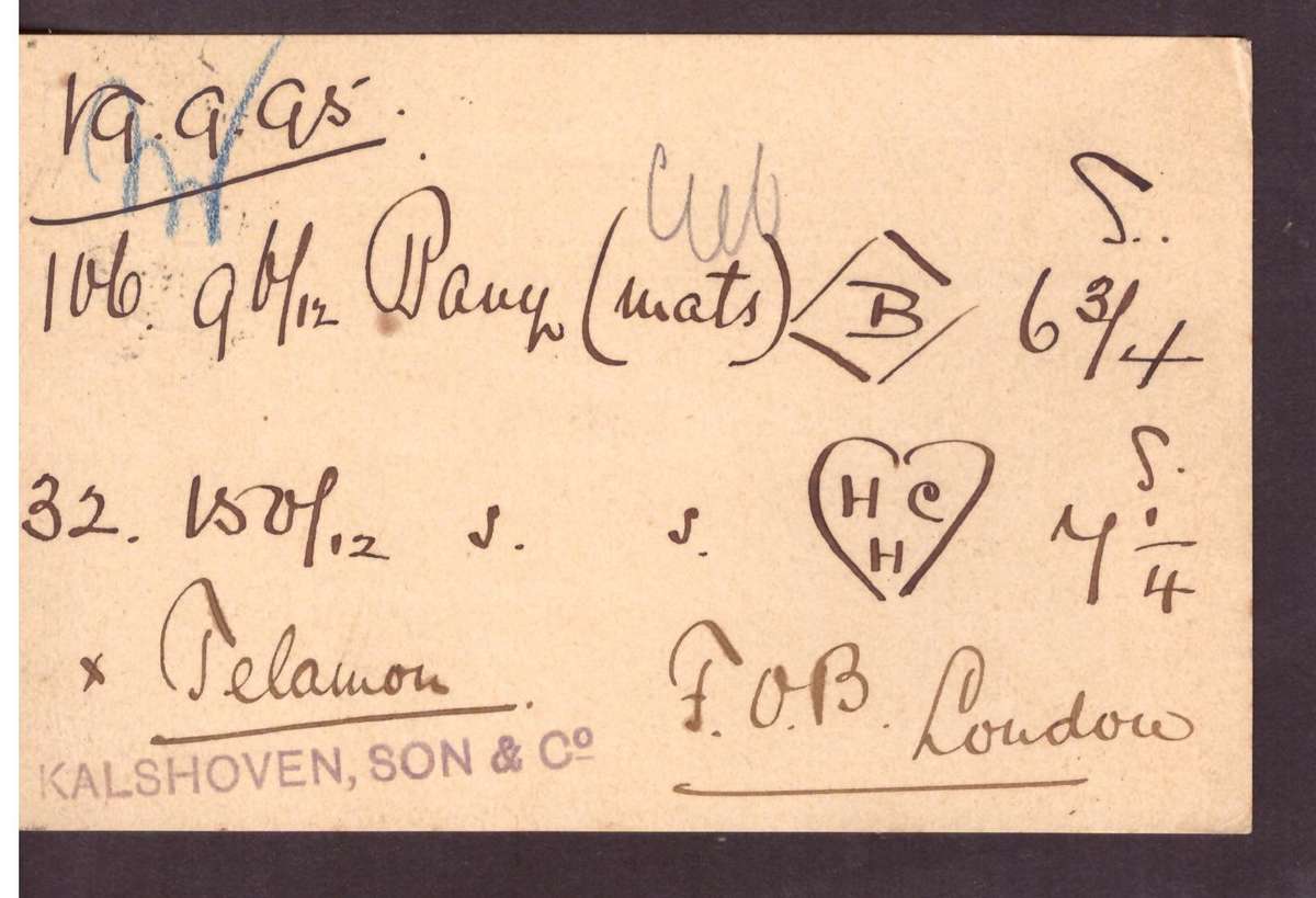 England.  post carte 1895 from London to Rotterdam
